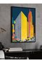 Neon Metropol One Piece Black Wooden Framed Painting - 3
