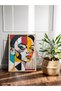 Colorful Woman Portrait One Piece Wooden Framed Painting - 2
