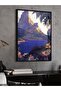Sunset under the Palm Trees One Piece Black Wooden Framed Painting - 3
