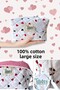Heart Patterned 100% Cotton Makeup and Cosmetic Bag |   22X12X10 cm |   Travel Organizer - 3