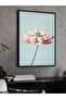 Pink Lotus One Piece Black Wooden Framed Painting - 3