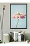 Pink Lotus One Piece Black Wooden Framed Painting