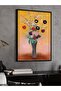 Flower Bouquet in a Vase Single Piece Black Wooden Framed Painting - 3