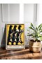One Piece Wooden Framed Painting of Bears Serving - 2