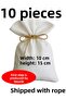 10X15 cm 100% Cotton 10 Pieces Raw Cloth Pouch – Natural – Gift, Lavender, Soap, - 2