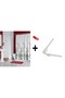 Bathroom Curtain 7766 1x180x200, Curtain Pipe Hanger Corner Pipe White Gift, Shower Curtain Set