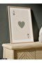 Light Green Ace of Spades One Piece Wooden Framed Painting - 3