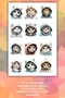 Set of 2 Cute Cats Stickers - Sticker for Planner Agenda Bullet Journal Laptop Phone - 2