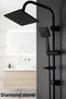 Robot Shower Set Diamond Black Color Shower Set Handheld Overhead Showerheads Spiral Joint Set Robot Shower