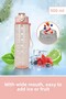 Pink Transparent Motivational Water Bottle 900 ml Leak-Proof, Suitable for Sports, School, Office and Daily Use - 2