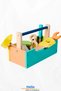 6 Piece Repair Kit + Bag Colorful Wooden Children's Repair Bag, Educational - 4
