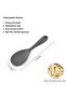 Burcummm 2 Pieces Silicone Hard Tip Short Rice Spoon Gray - 3