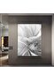 Amazing | Soft Gray Flower Macro Model | Framed Tempered Glass Table Single Vertical