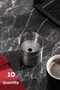 Etn-236 Large 10-Piece Stainless Steel Metal Ashtray - Windproof Ashtray with Lid