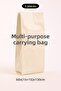 Multi-Purpose Carrying Bag 60X(15+15)X130Cm Cream Gray Color (5 Pcs) Plastic Sack