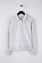 Gri Melanj Patlı Regular/Normal Kalıp Kalın İçi Polarlı Örme Sweatshirt TWOAW26SW00208 - 5