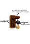 Decorative Rope Detailed Wooden Wall Sconce – Lighting for Cafe, Restaurant, Home 3 Pieces - 8