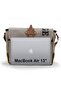 4046 Antiochia Shoulder Postman School Briefcase Travel Beige Waterproof Waxed Canvas Laptop Bag - 6