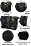 4046 Antiochia Shoulder Postman Black Waterproof Waxed Cotton Canvas Laptop School Briefcase - 4