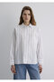 Striped White Shirt Oversize / Wide Cut 1211081-80653 - 2