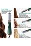 3-in-1 Hair Dryer Straightener Hot Air Brush, Green 22x4cm for Styling - 3