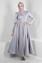 PUL PAYET EMBROIDERED MATTE SATIN EVENING DRESS 50370