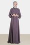 Stone Detail Chiffon Evening Dress 50216