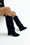 Black Suede Women's Boots Gd305 - 3