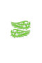 2 Pieces Car Motor Bike Leptop Helmet Wing Sticker Reflective and Solid Colors Pistachio Green