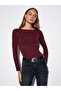 32122 Boat Neck Modal Cashmere Ultra Lightweight Blouse-Burgundy - 4