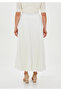 Maxi Length White Pleated Skirt - 4