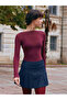 32122 Boat Neck Modal Cashmere Ultra Lightweight Blouse-Burgundy - 5