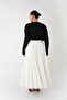 Maxi Length White Pleated Skirt - 5