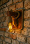 Jute Rope Detailed Wooden Wall Sconce Cafe Home Office Balcony Decorative Lighting 3 Pieces - 5