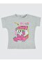 Anime Strawberry Printed 2-5 Years Old T-Shirt - Gray