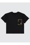 Striped Oversized T-Shirt for 6-9 Years Old - Black - 3