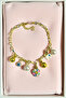 Lilac Clover Elephant Evil Eye Pearl Charm Bracelet Anklet Gold - 4
