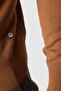 Light Brown Modern Fit Slim Fit Half Fisherman Plain Long Sleeve Knitwear - 4