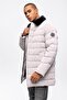Stone Fur Collar Water Repellent Thermostatic Wide Cut Puffer Long Coat - 5
