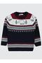 Bear Patterned Sweater for Ages 2-5 - Navy Blue 5-6 Years