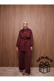 Scuba Fabric Tie-Waist Pants Hijab Two-Piece Set with Shawl Gift