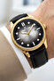 Men's Wrist Watch with Black Leather Cord Calendar Bracelet Gift Zmdk1148 - 2