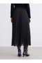 Alita City Farkıyla Lcwaikiki Classic Black Chiffon Polka Dot Long Women's Skirt - 4