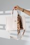 Women's Beige Colored Modern Designed Shoulder and Hand Bag with Leather-Look Scarf Detail - 7