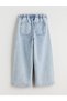 Lcw kids blue wideleg stitch Printed girl's jean pants - 4