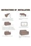 Three Seat Elastic Printed Sofa Cover Brown Mix 190x230 cm - 2