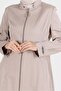 معطف طويل بياقة حكمية وسحاب 10564 - 4
