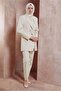 Stone Detailled Triple Pants Suit 30436