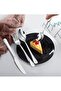 24-Piece Stainless Steel Cutlery Set with Stand Silver Finish - 3