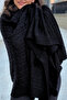 Pompom Knitwear Knitted Tv Blanket – Knitted Sofa & Shoulder Shawl & Knee Blanket – 130X170 cm – Black - 3